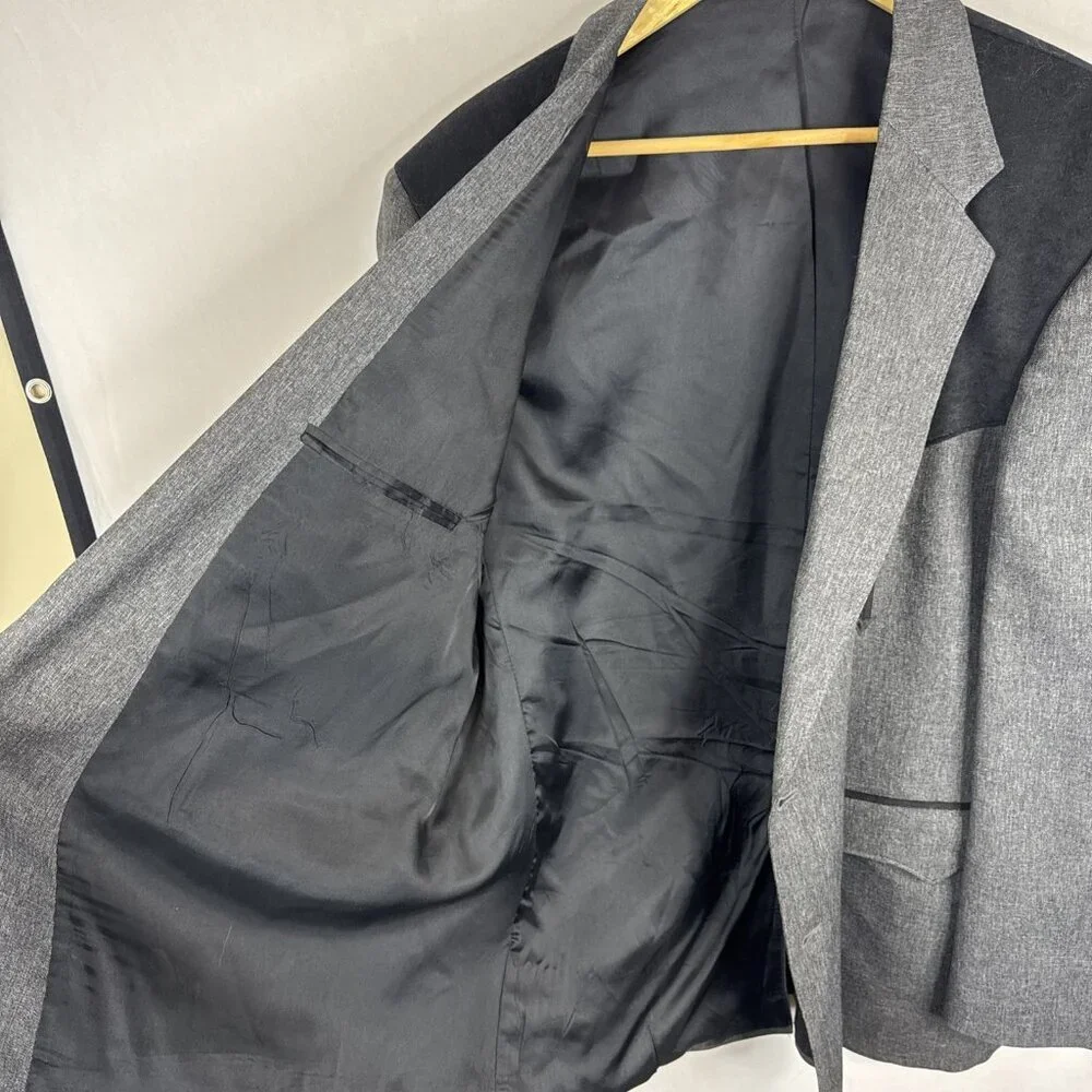 Circle S Western Blazer Men’s 48R Gray Two-Tone‎ Cowboy Sport Coat USA Made